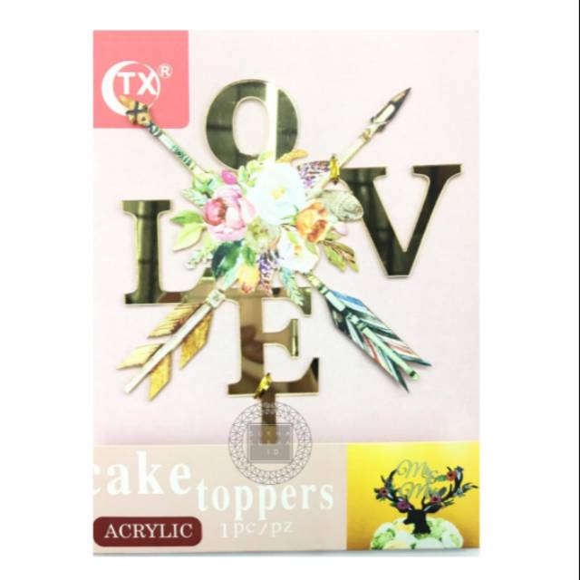 Cake Topper Love Topper Kue Tart