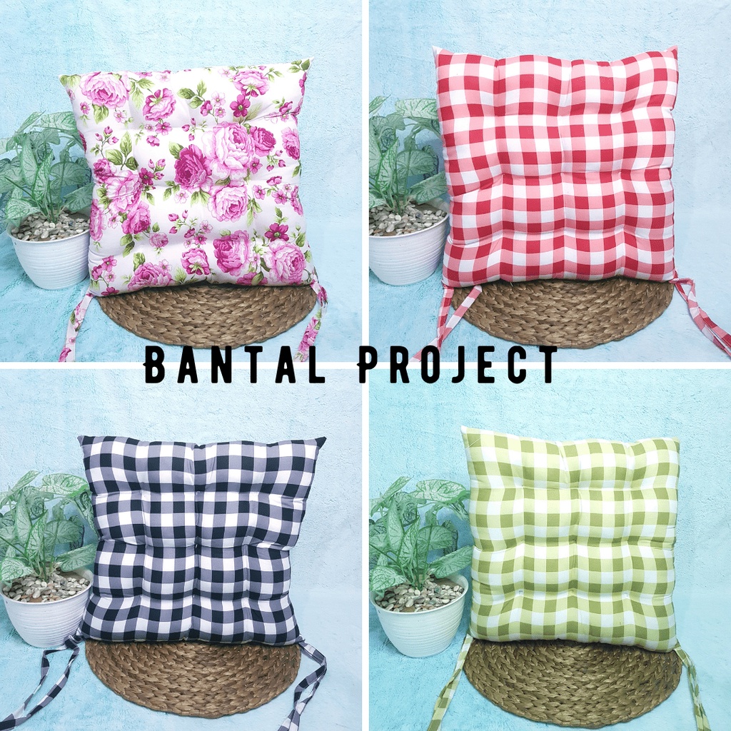 Bantal Duduk Persegi / Alas duduk / Bantal Lesehan / Bantal Motor / Bantal Ibu Hamil Motif