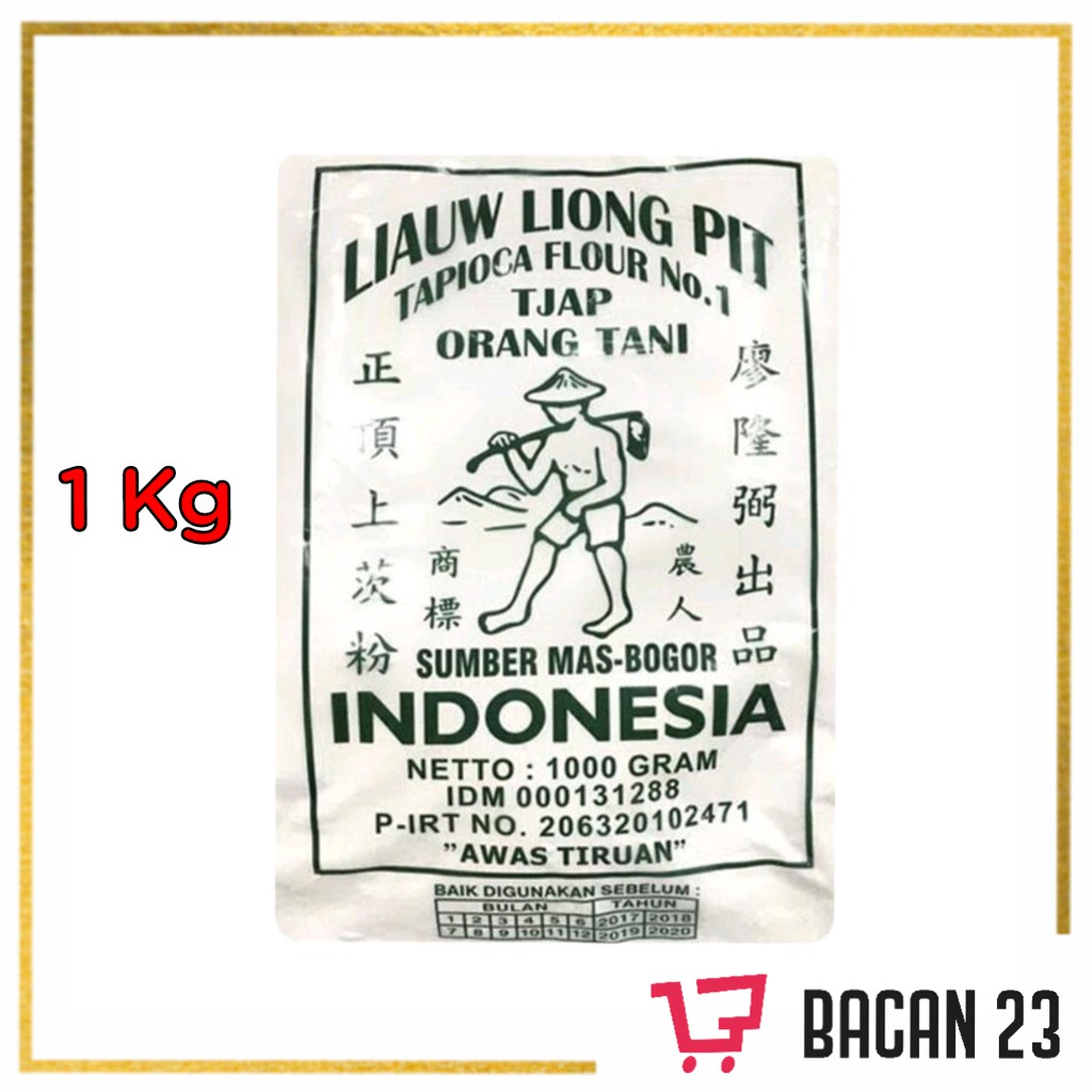 

Liauw Liong Pit Tepung Tapioka Tjap Tani (1kg) / Tepung Kanji / Bacan 23 - Bacan23