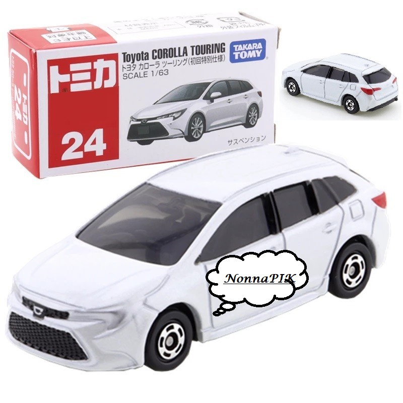 Toyota Corolla Touring no 24 white Tomica Reguler Takara tomy