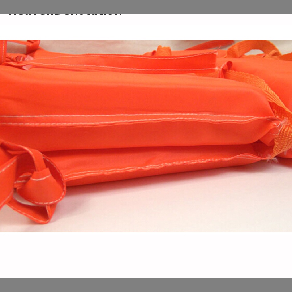 (Heavendenotation) 1pc Jaket Pelampung Renang Dewasa Warna Oranye + Peluit
