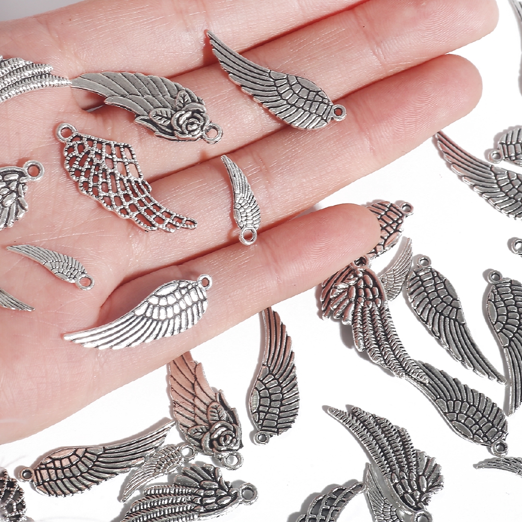 Liontin Manik-Manik Silver Antik Handmade DIY Untuk Membuat Perhiasan