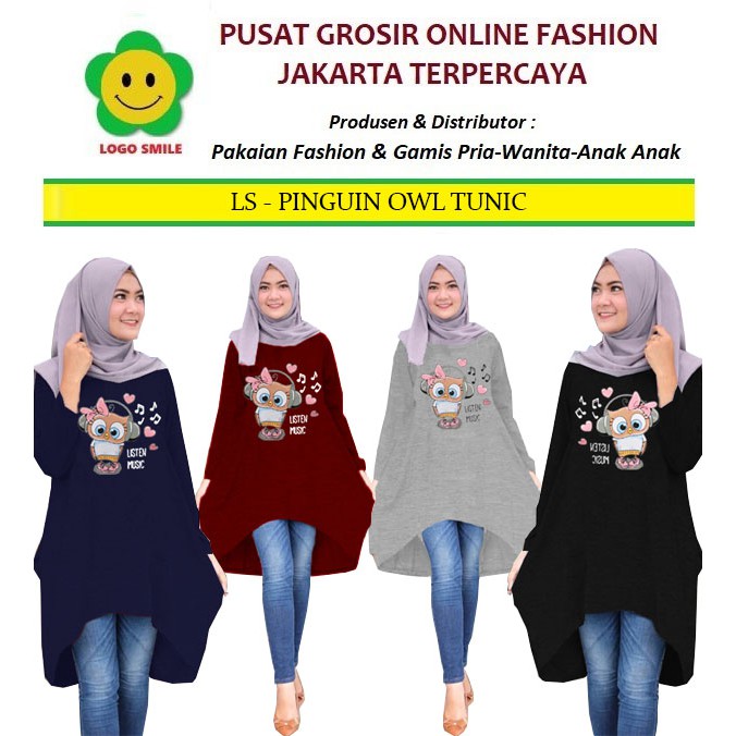 Pinguin Owl - Logo Smile (LS) - Ukuran XL-XXL - Matt Baby Terri