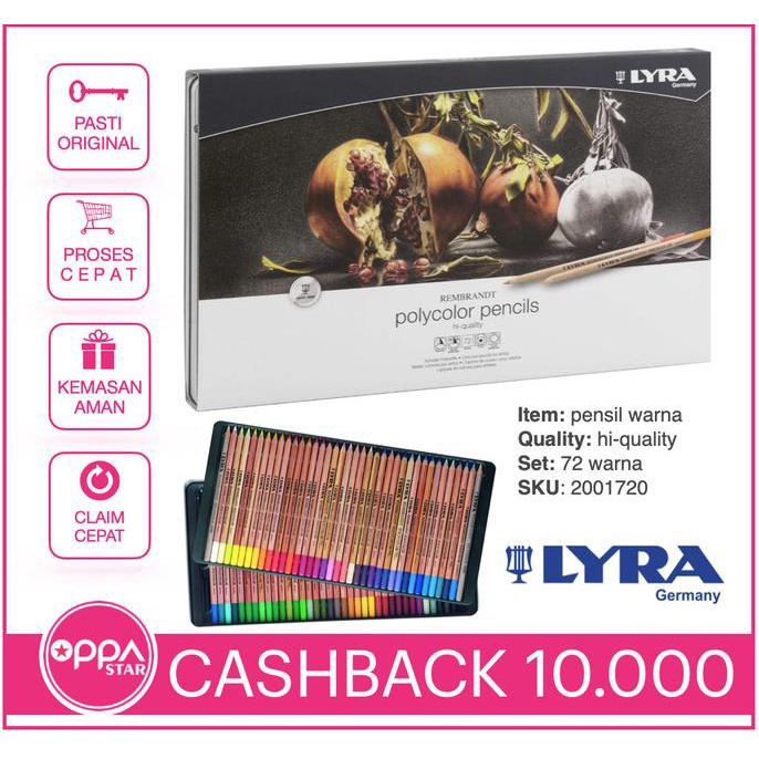 

Lyra Rembrandt Polycolor Pencils hi-quality 72 #1720 - Pensil Warna ---READY---