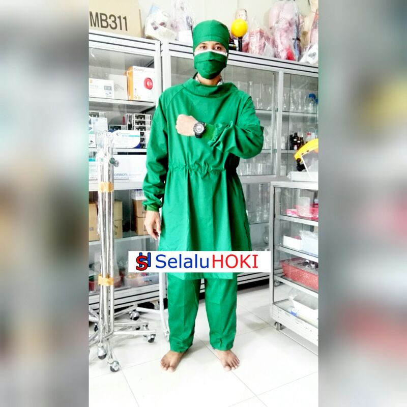 Surgical Gown / APD Surgical Gown / Jubah Operasi / Jubah Medis / American Drill Murah Bagus