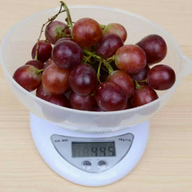 Bonus Bubble Packing Timbangan Buah digital Wadah mangkok Putih kitchen scale elektronik