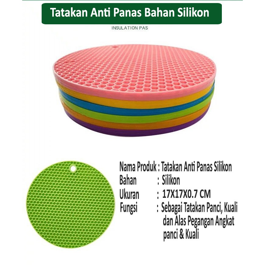 Alas Tatakan Panci Piring Mangkuk Wajan Anti Panas Silicon Serbaguna