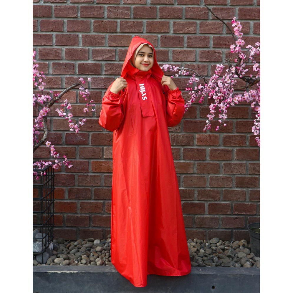 [Zipper] Jas Hujan Gamis /Jas Hujan Wanita Muslimah Hijab – Hijas