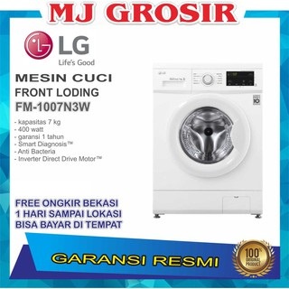 MESIN CUCI FRONT LOADING LG FM 1007 N3W FM1007N3W 7 KG INVERTER TOUCH