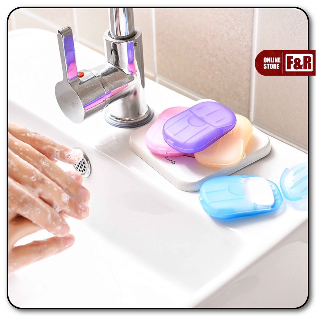 Sabun Cuci Tangan Kertas Mini Travel Disposable Paper Hand Soap Sabun Tangan Sabun Kertas Isi 20 lbr