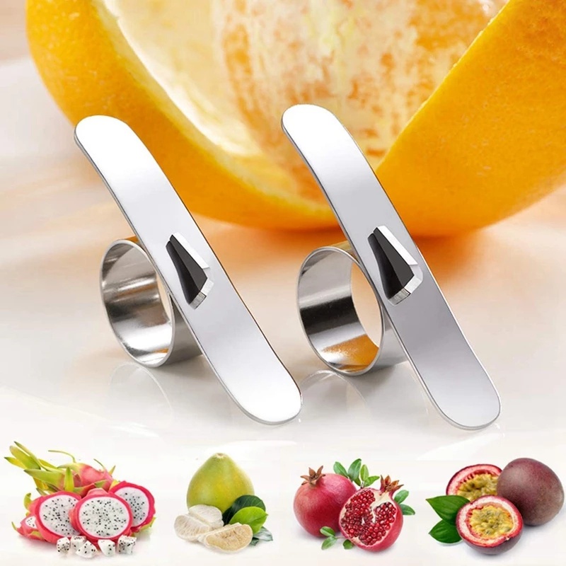 1pc Alat Pemotong Buah Jeruk / Lemon Multifungsi Bahan Stainless Steel Untuk Dapur