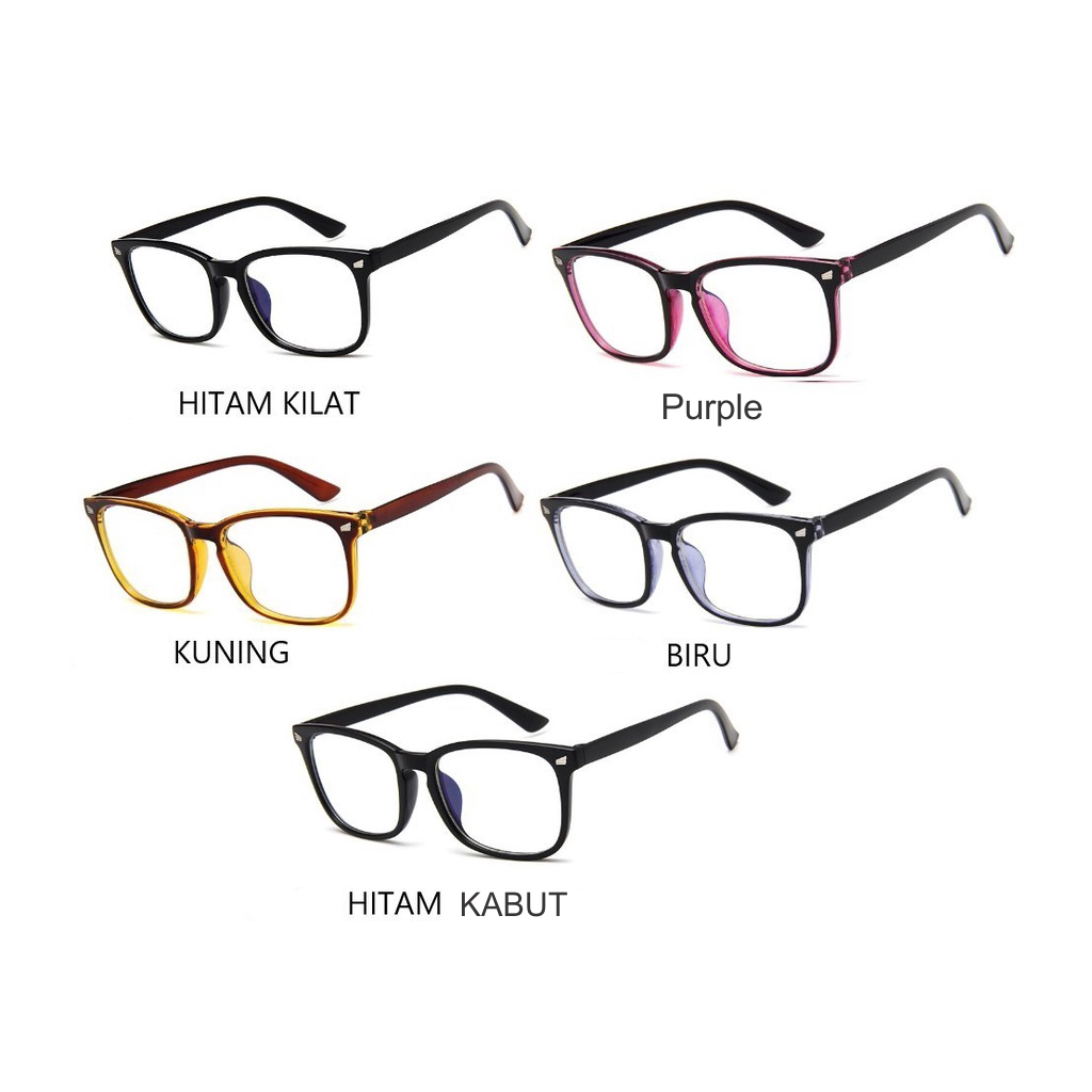 ☀ INDOLAND ☀ R102 Kacamata Bulat Anti Silau Oval Radiasi Fashion Optik Sunglasses Wanita Frame Pria