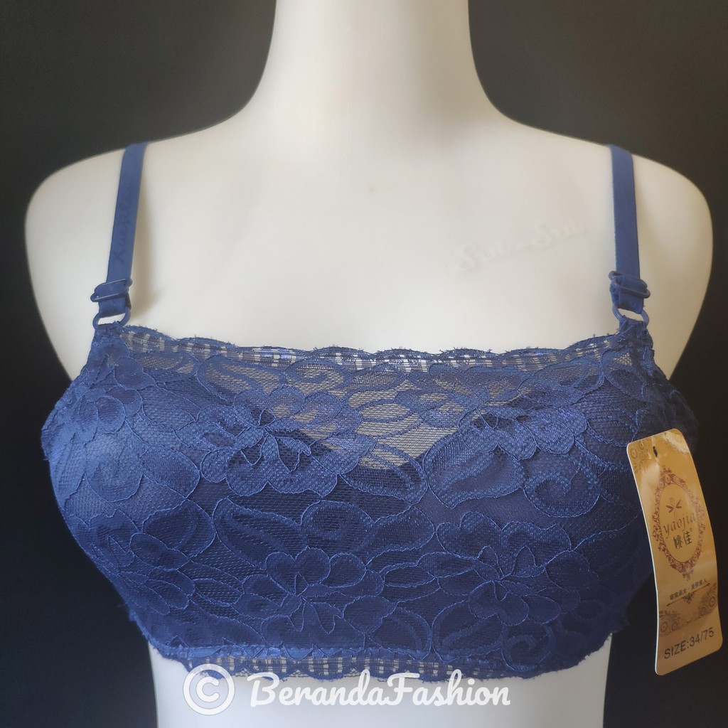 Bra renda bra brukrat bra bralette yaojia cup A kait 2 berkawat size 34-38 murah berkualitas