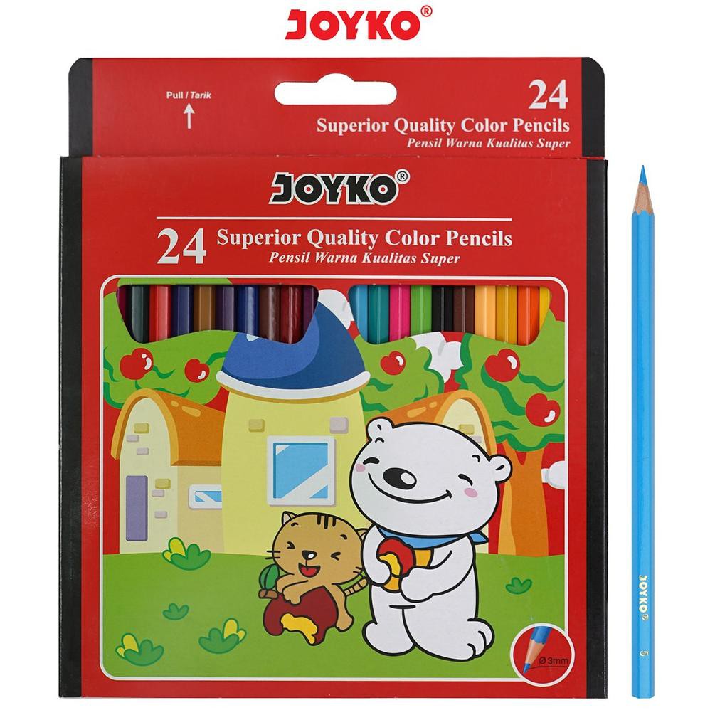 

Pn8Code Color Pencil / Pensil Warna Joyko CP-24PB / 24 Warna(paling laris)M3N1