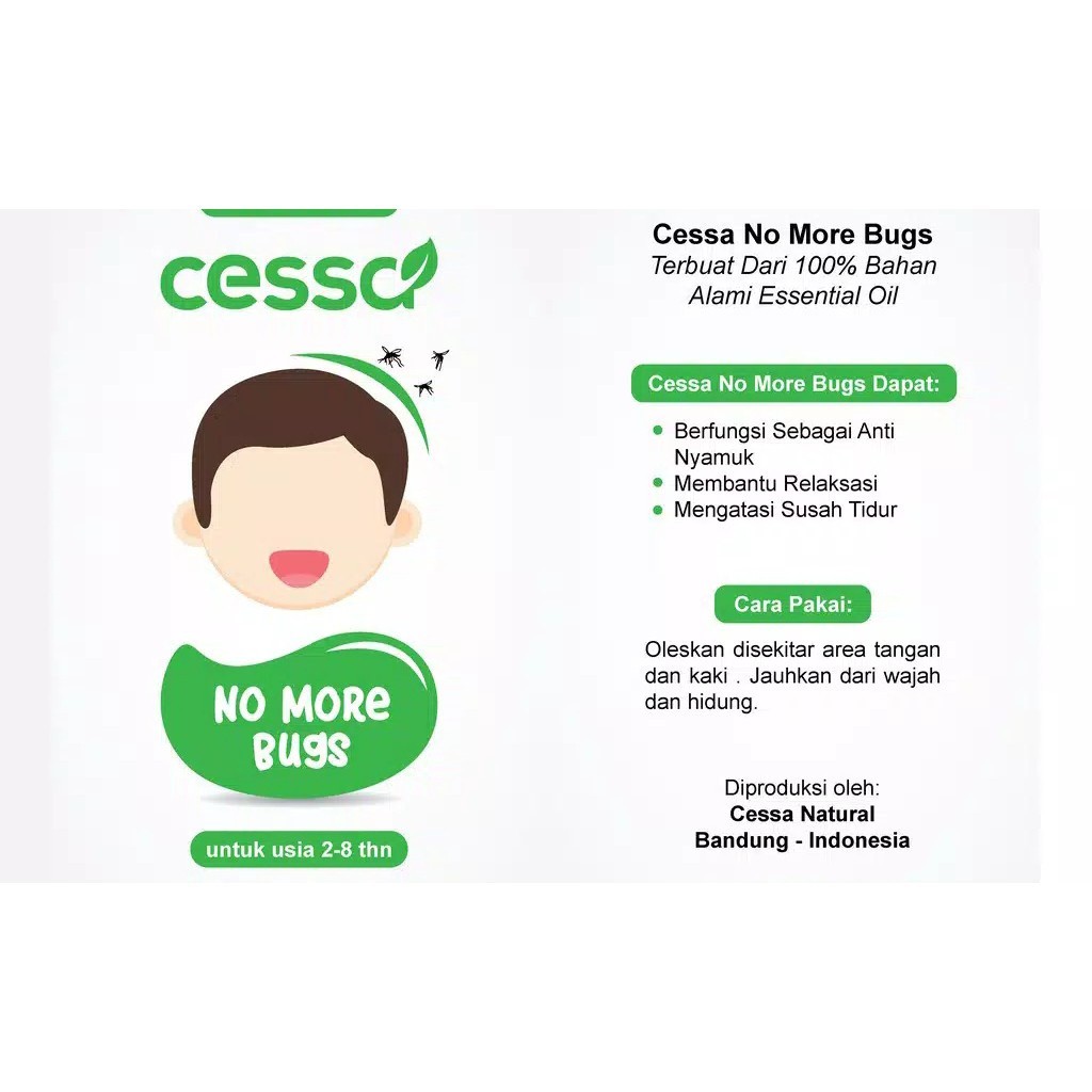 Cessa No More Bugs ( 2-8 tahun) - Menjaga Anak Dari Gigitan Nyamuk