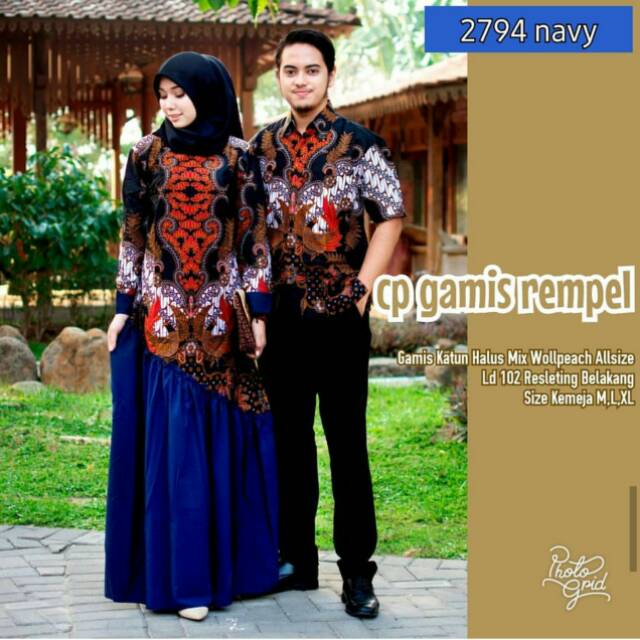 Couple Gamis Rempel Original Batik Pekalongan