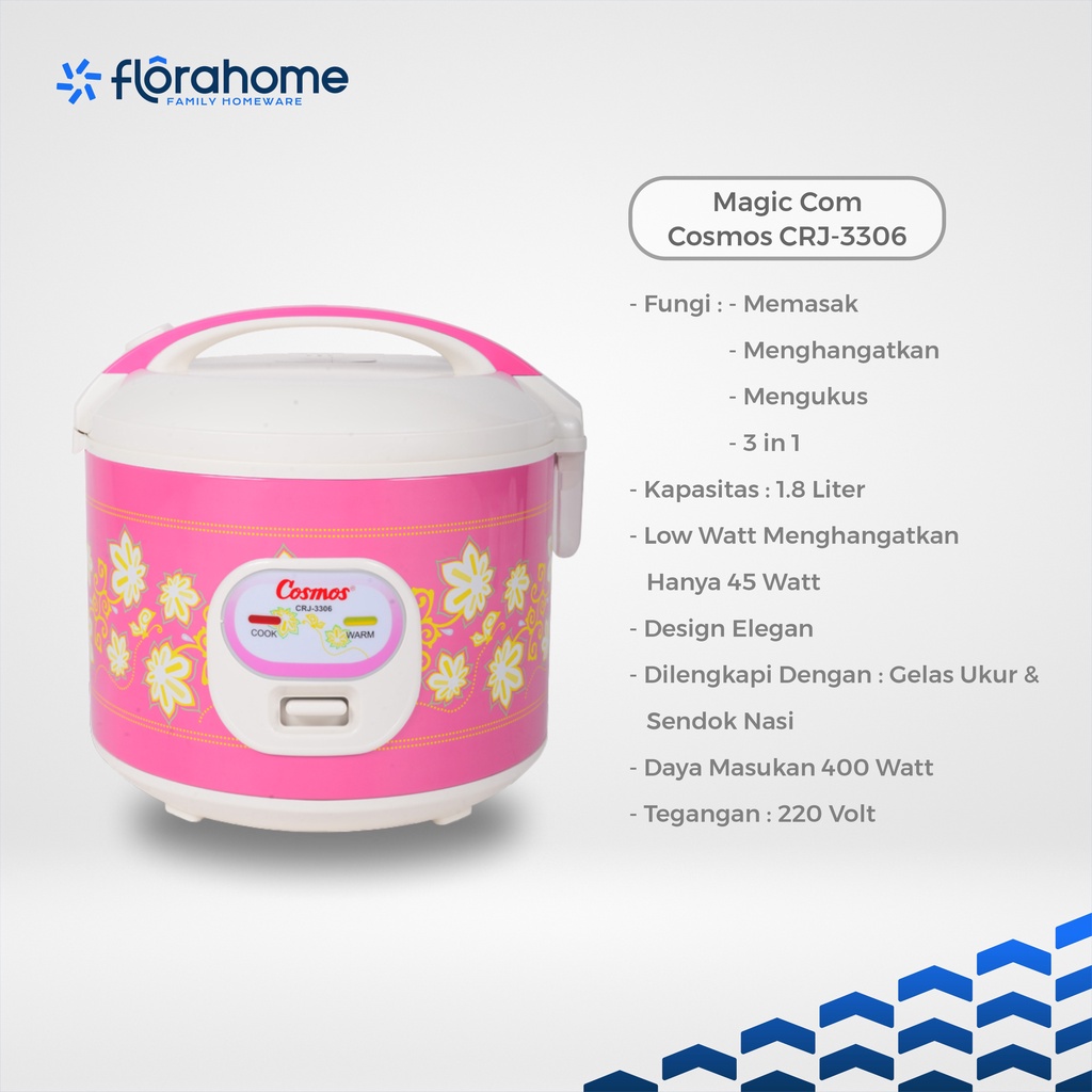 Rice Cooker Anti Lengket Magic Com Serba Guna Magic Com Cosmos CRJ-3306