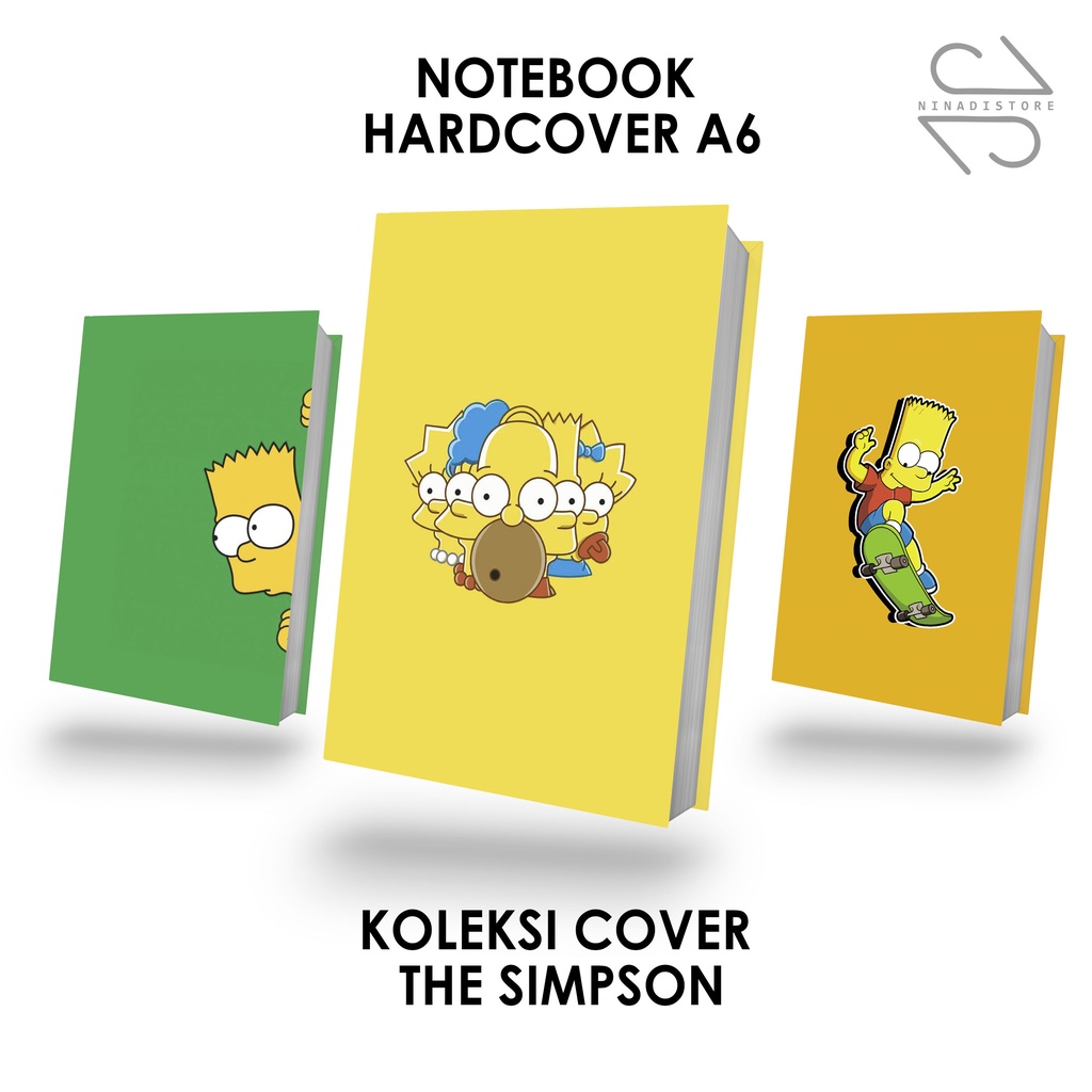 

Pocket Book/Notebook Hardcover A6 isi polos dan garis Gambar The Simpson
