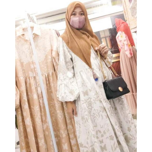 Le Gardin Dress Lace Dress Crinkle Motif // Gamis Lebaran Crinkle Motif