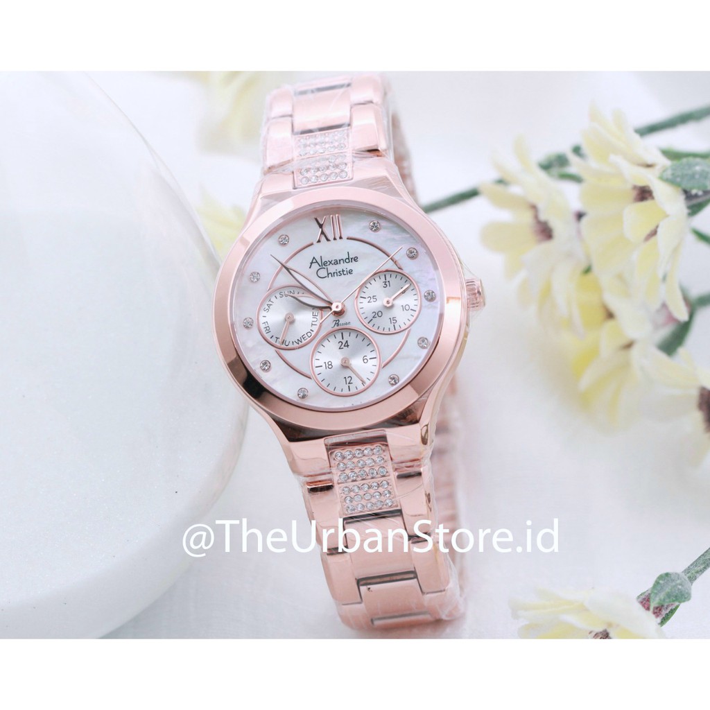 jam tangan alexandre christie 2731 wanita - rosegold