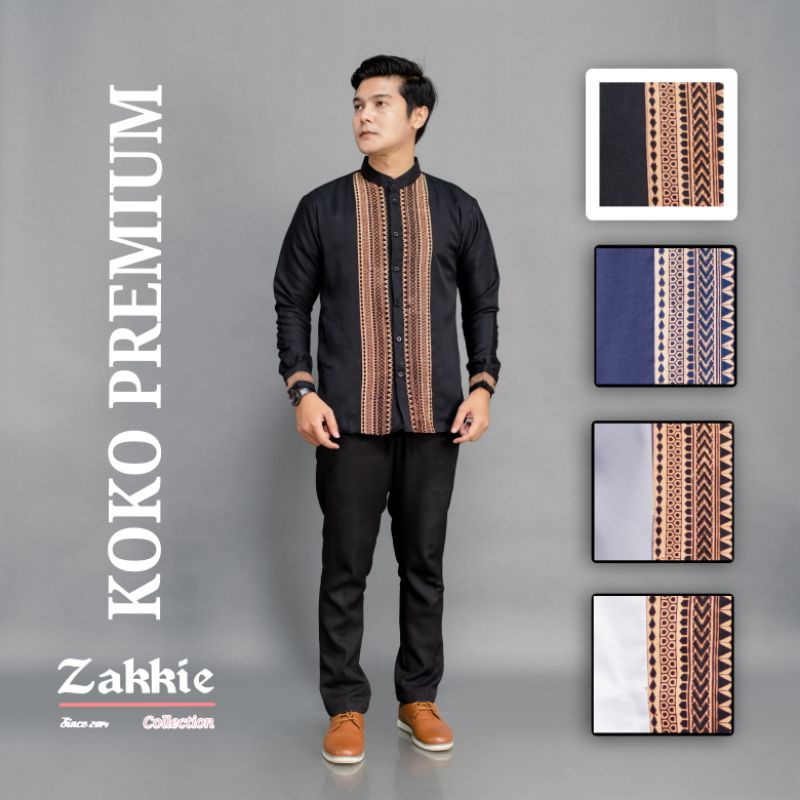 Baju Koko Pria Putih Lengan Panjang Ukuran Dewasa (PROMO) KODE NQB 4 WARNA