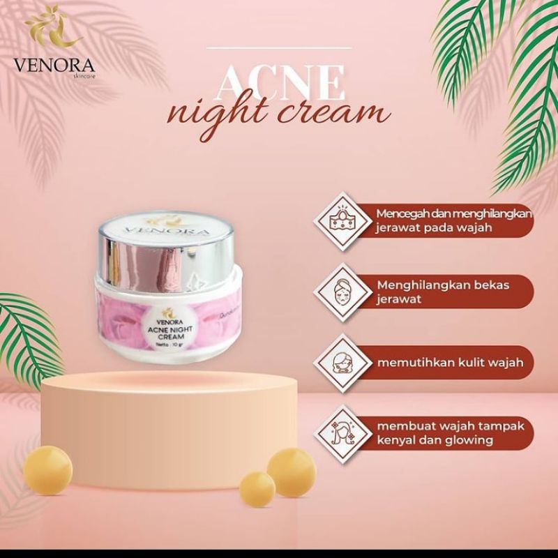 [TERLARIS] VENORA SKINCARE ACNE AND NORMAL NIGHT CREAM