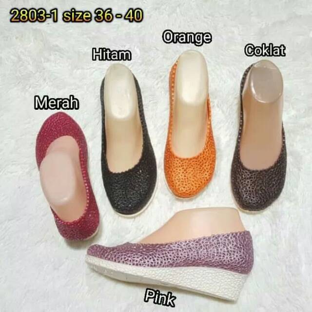 Sepatu wanita cewe karet jelly wedges shoes