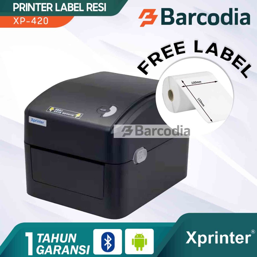 Printer Barcode Bluetooth Label Printer XP-420B | BI-420B 110MM / A6 / Printer Bluetooth Resi Online