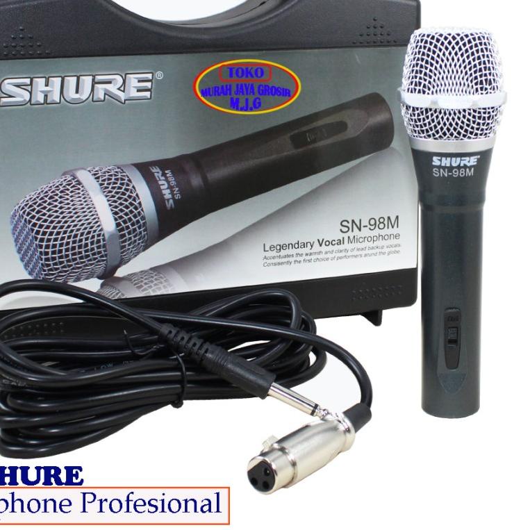 9.9 Mic Kabel SHURE SN 98 KOPER Legandary Vocal Microphone suara mantap 