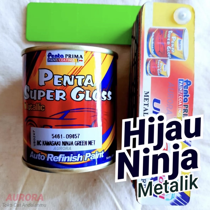 Cat Kawasaki Ninja Green Met Penta Supergloss 200ml Hijau Metalik/ Metallic Metalic Motor Mobil Sepe