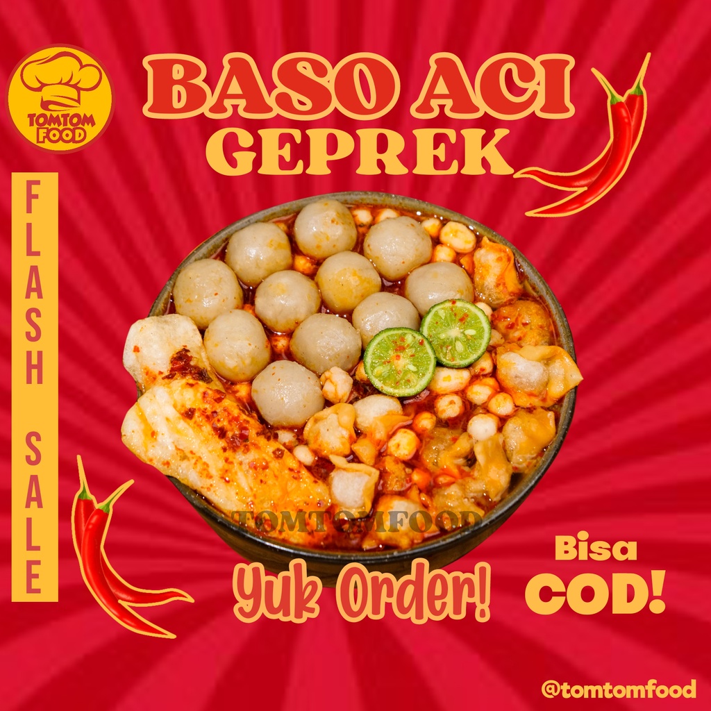 

Baso Aci Geprek Instan Komplit Garut Termantap ( Kuah Pedas Geprek)