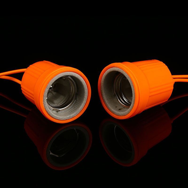 CRE  E27 Ceramic Waterproof Holder Base Screw Light Bulb Lamp Socket Flame Retardant Durable Material Safe Non Electric leakage