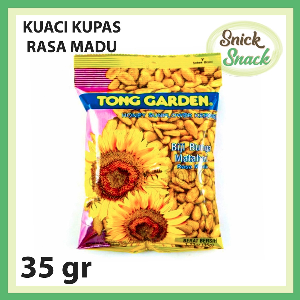 

Tong Garden Honey Sunflower Kernel 35 gr Snack Kuaci Kupas Tanpa Kulit Rasa Madu