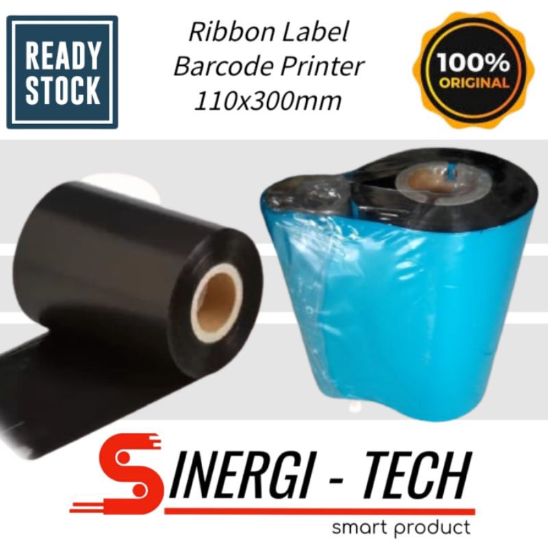 RIBBON BARCODE 110mm x 300m - Ribbon Printer Barcode Label