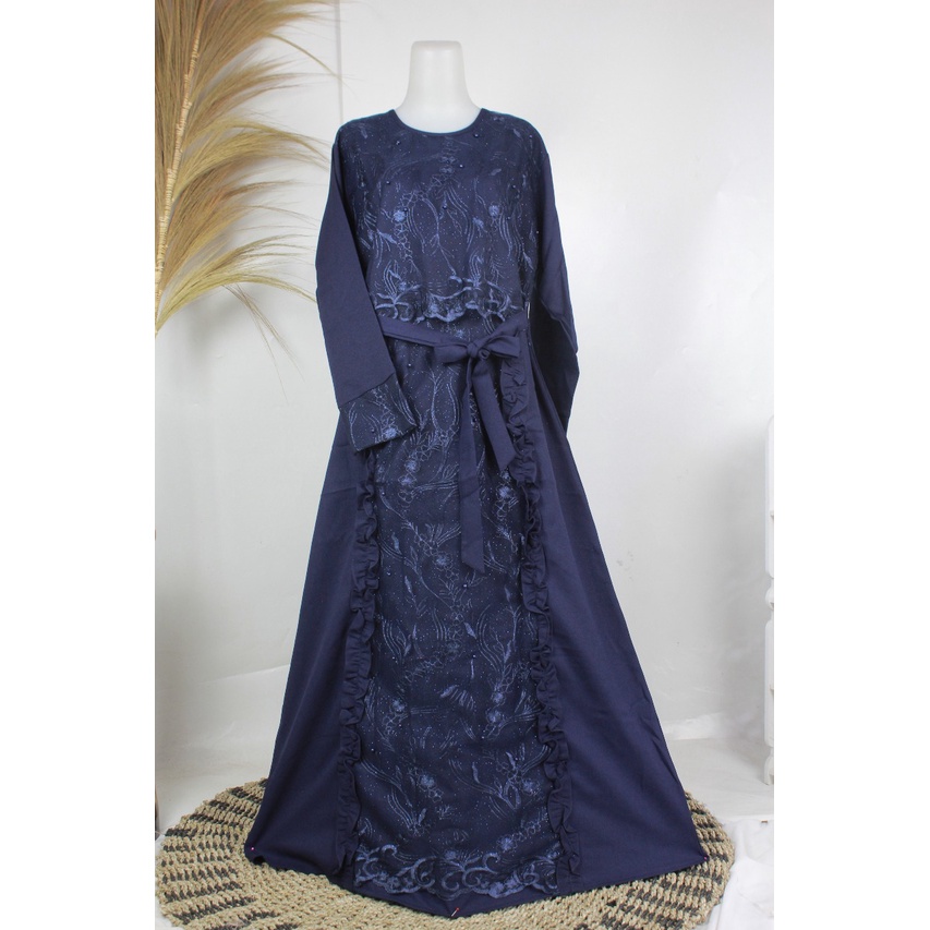 DELIANA BRUKAT DRESS remaja trendy modis terbaru wanita syari casual brokat mewah pesta simple