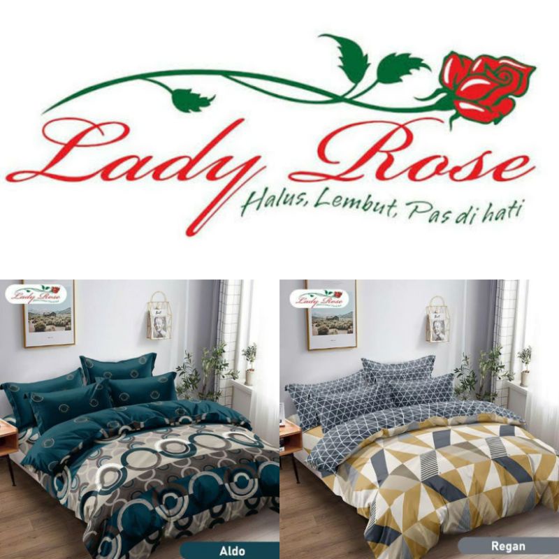 Ladyrose Bedcover Rumbai Ukuran 180x200 Satu Set Bedcover Lady Rose Rumbai