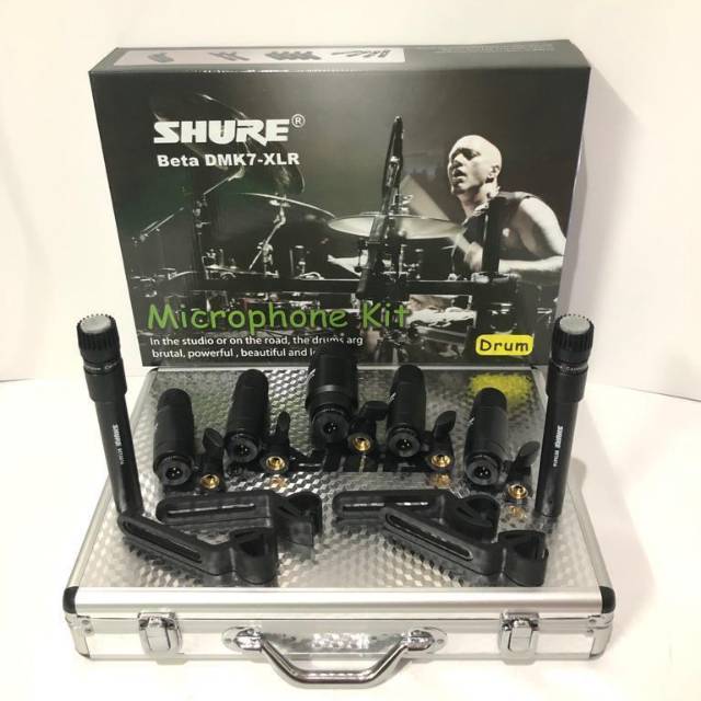 Mic Drum Shure Beta DMK-7 XLR KIT free Hardcase/Koper Besi