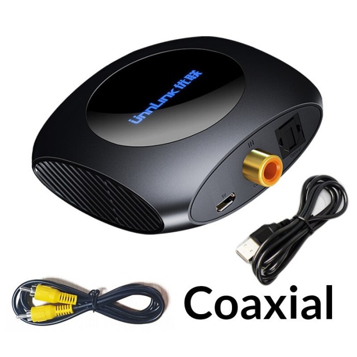 Unnlink Konverter Audio Optical Toslink Coaxial SPDIF to RCA Coaxial