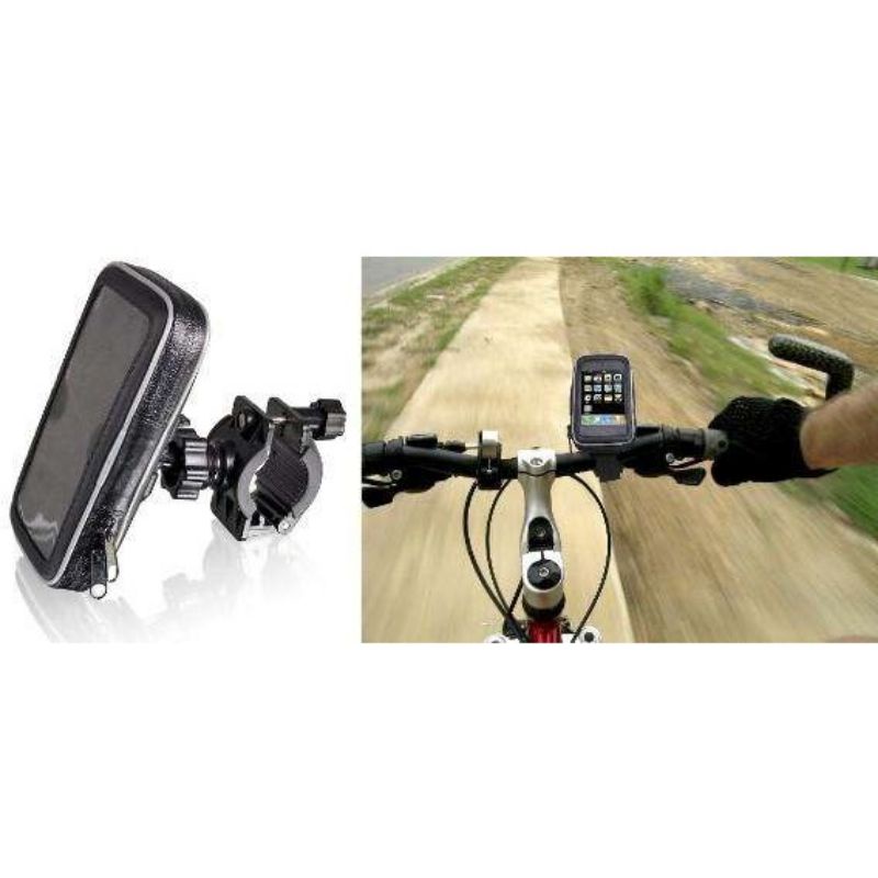 Universal Bike Mount with Waterproof Case for Smartphone 5.5-6 Inch - ST08 - Black