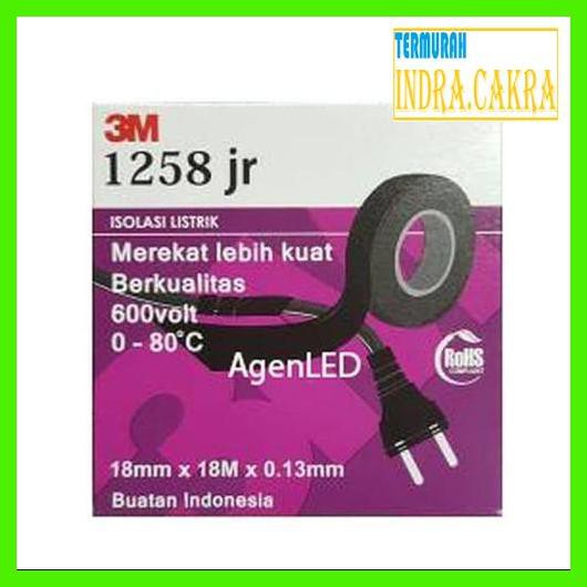 

35Wt5Ey7- 3M Isolasi Listrik 1258 Jr Original 1258Jr Hitam 3 M Tape Kabel Asli Yu8Gu7Y-