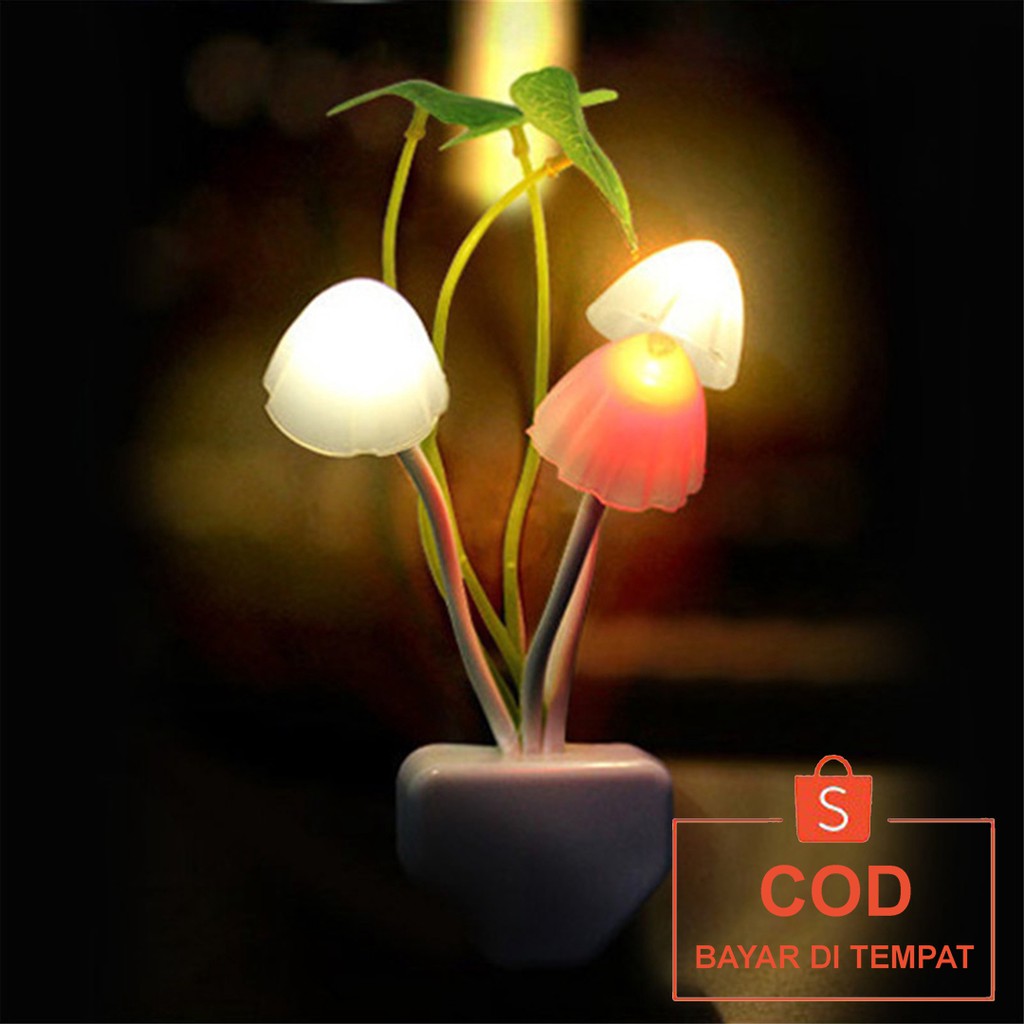 ✅COD Lampu Tidur Jamur Led Hias Tumblr Pentol Sensor Cahaya Menyala 7 Warna Dekorasi Walpaper Wallpaper Dinding Hiasan Kamar Ruang Tamu Perlengkapan Rumah Unik