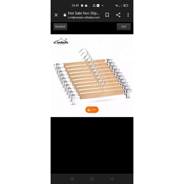hanger kayu jepit besi 262( 1 lusin)