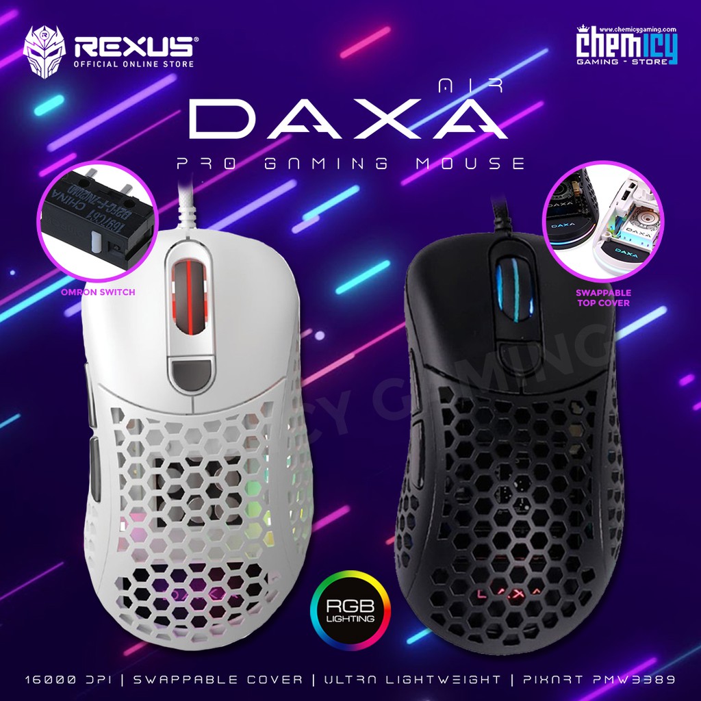  Rexus DAXA Air  Pro Gaming Mouse Shopee Indonesia