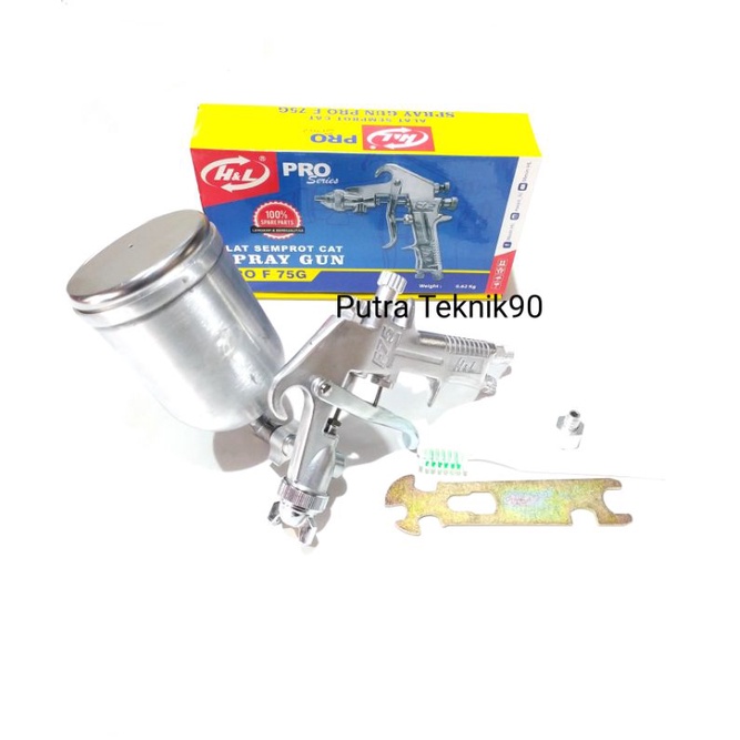 SPRAY GUN F-75 TABUNG ATAS ALAT SPET SEMPROT CAT MEBEL MOBIL