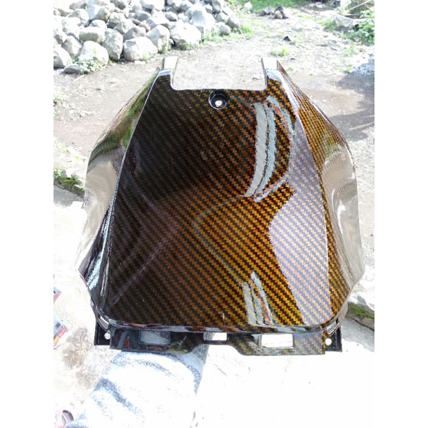 Tutup mesin Scoopy prestige 2019-2022 carbon wtp