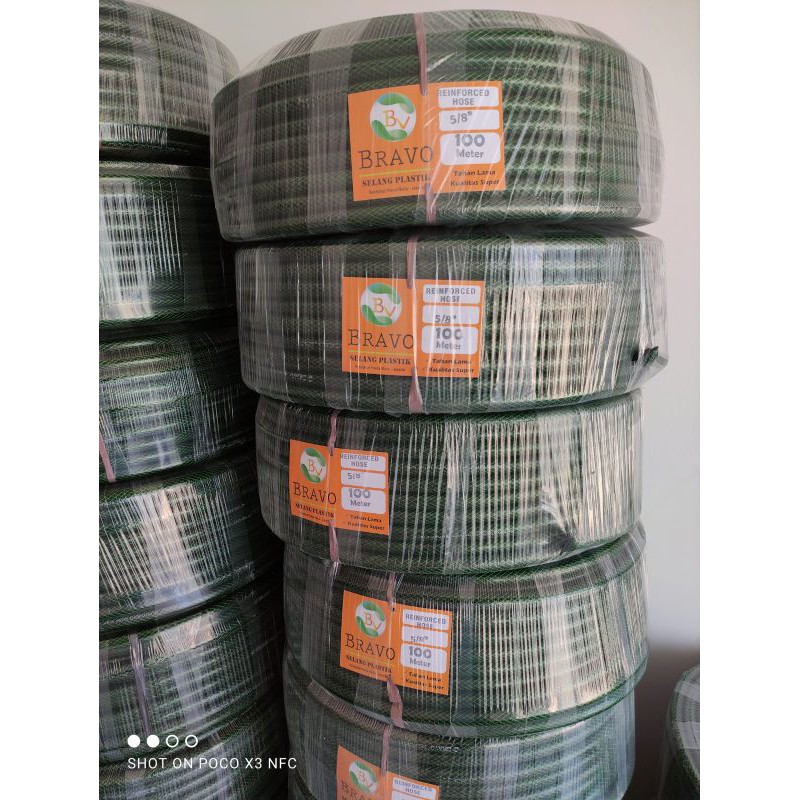 Selang Air 3/4 Inch Serat Benang Hijau Tebal 2 MM Harga Permeter