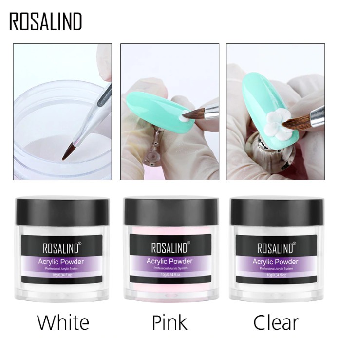 COD / ROSALIND ACRYLIC POWDER / BUBUK AKRILIK NAIL ART / GEL EXTENSION / KUKU PALSU / FLOWER 3D