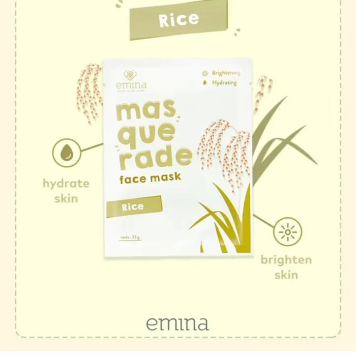 ❤ jselectiv ❤ EMINA Masquarade Face Sheet Mask | EMINA Masker Tisu Wajah Tea Tree/Sunflower/Aloe Vera/Pomegranate/Rice/Grapefruit/Cactus/Charcoal/Blueberry