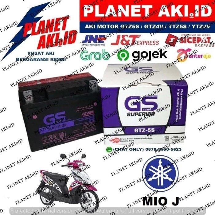 Aki Motor Yamaha Mio J GTZ5S GS Y Accu Kering MF ORIGINAL Original