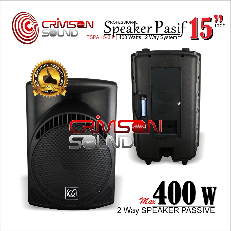 PASIF SPEAKER 15 Inch 400 Watt ALPHA SEVEN TSPA 15-3P